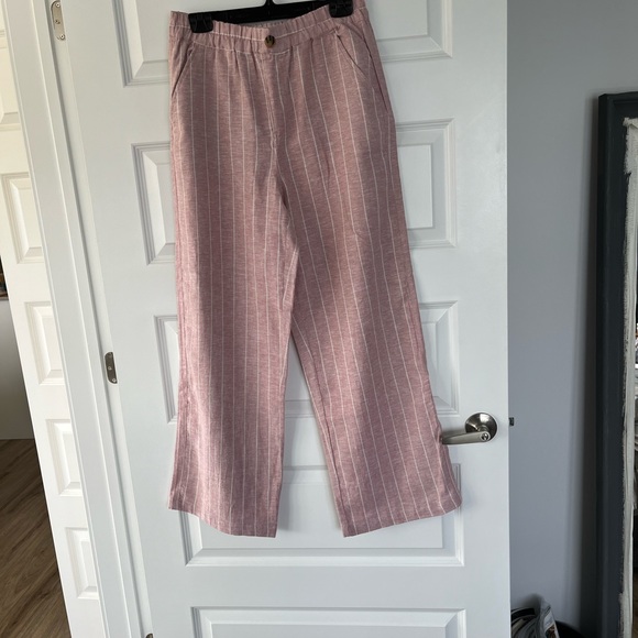 NEW Pale Pink Linen pants - Picture 2 of 4